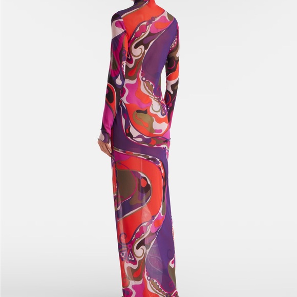 Emilio Pucci Orchidee Mesh Maxi Dress - Picture 9 of 11
